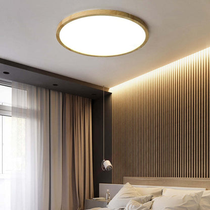 Slim Round LED Ceiling Light with Japanese-Inspired Design