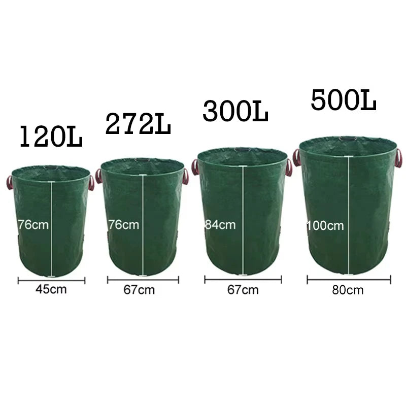 Collapsible and Reusable Garden Bag with Lid | 120–500 L Capacity