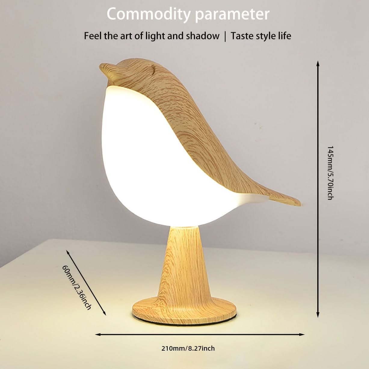 Minimalist Bird-Shaped Lamp for Cozy Holiday Home Décor