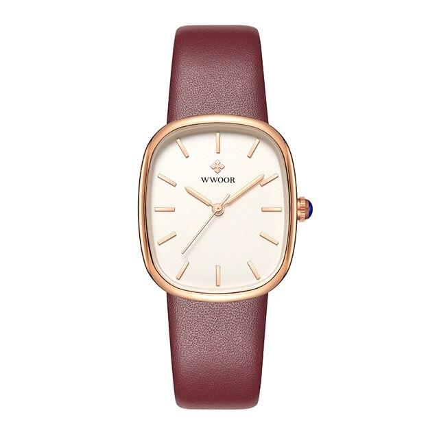 Women's Quartz Watch in Luxury Leather Design