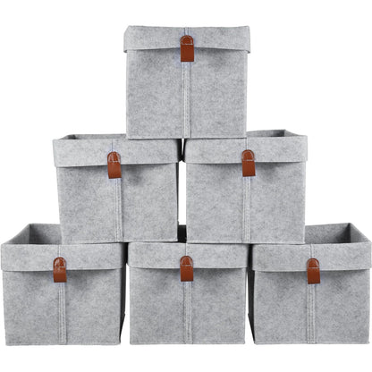6-Piece Felt Storage Basket Set | 12L Foldable Organizers for Home & Closet
