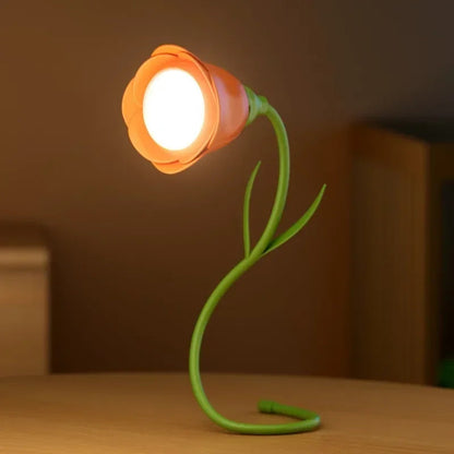 Rechargeable LED Rose Lamp – Flexible & Dimmable Night Light with 3 Colors