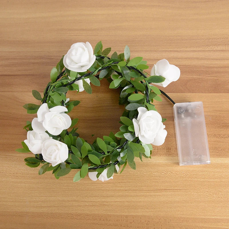 LED Flower Garland – 3m with Warm White Glow for Romantic Decor