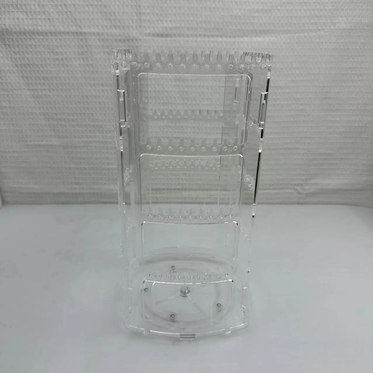 Jewelry Organizer Stand - Rotatable Plastic Holder for Earrings & Necklaces - 360° Display for Stylish Storage
