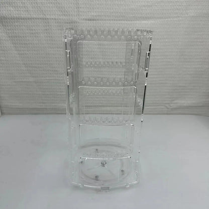 Jewelry Organizer Stand - Rotatable Plastic Holder for Earrings & Necklaces - 360° Display for Stylish Storage