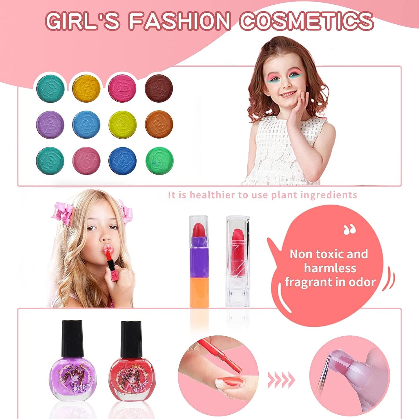 Washable Beauty Play Set for Kids