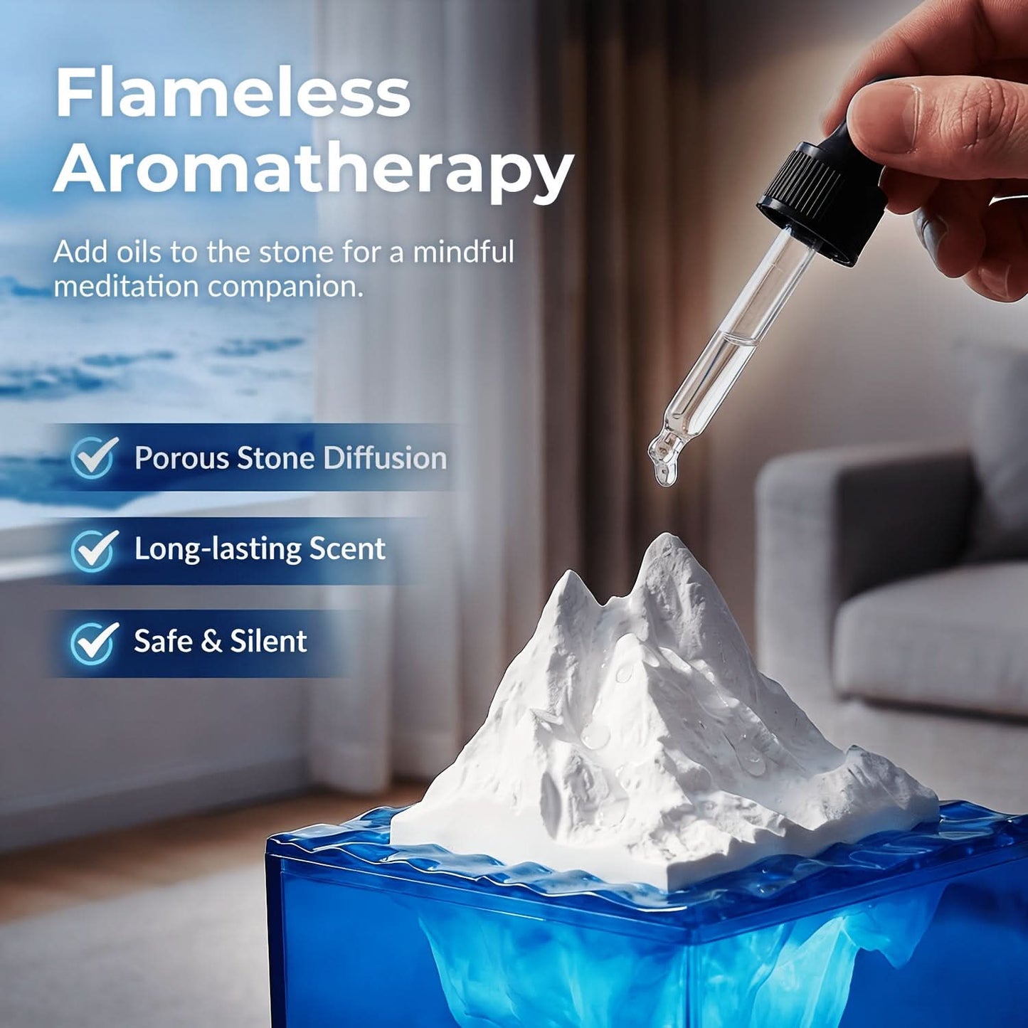 Visual Meditation Lamp for Calming Nighttime Environments
