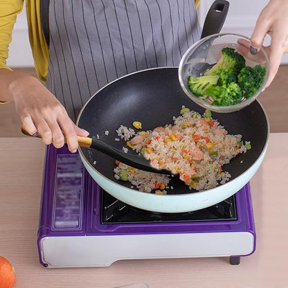 Versatile Cooking Spoon & Turner | Heat Resistant up to 230°C, BPA-Free Silicone | Gentle on Non-Stick Surfaces | 29×7 cm