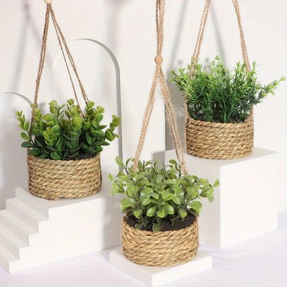 Artificial Eucalyptus and Rosemary Plant | 40 cm | Potted | Realistic Indoor PE Plastic Decoration | Low Maintenance