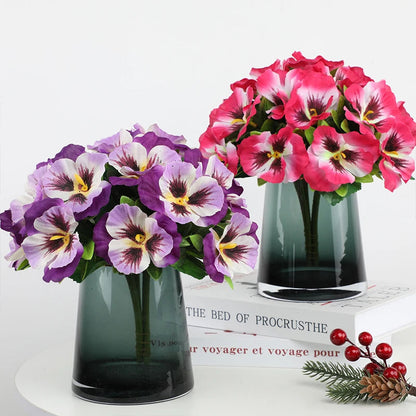 Artificial Pansies - 5 Stems for Wedding & Party Decorations