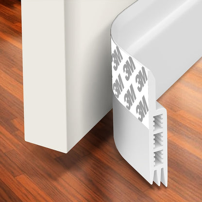 Door Draft Stopper Seal - Silicone Door Scratch Guard with Durable Adhesive and Sound Insulation