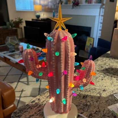 Vintage Luminous Cactus for Christmas Decor