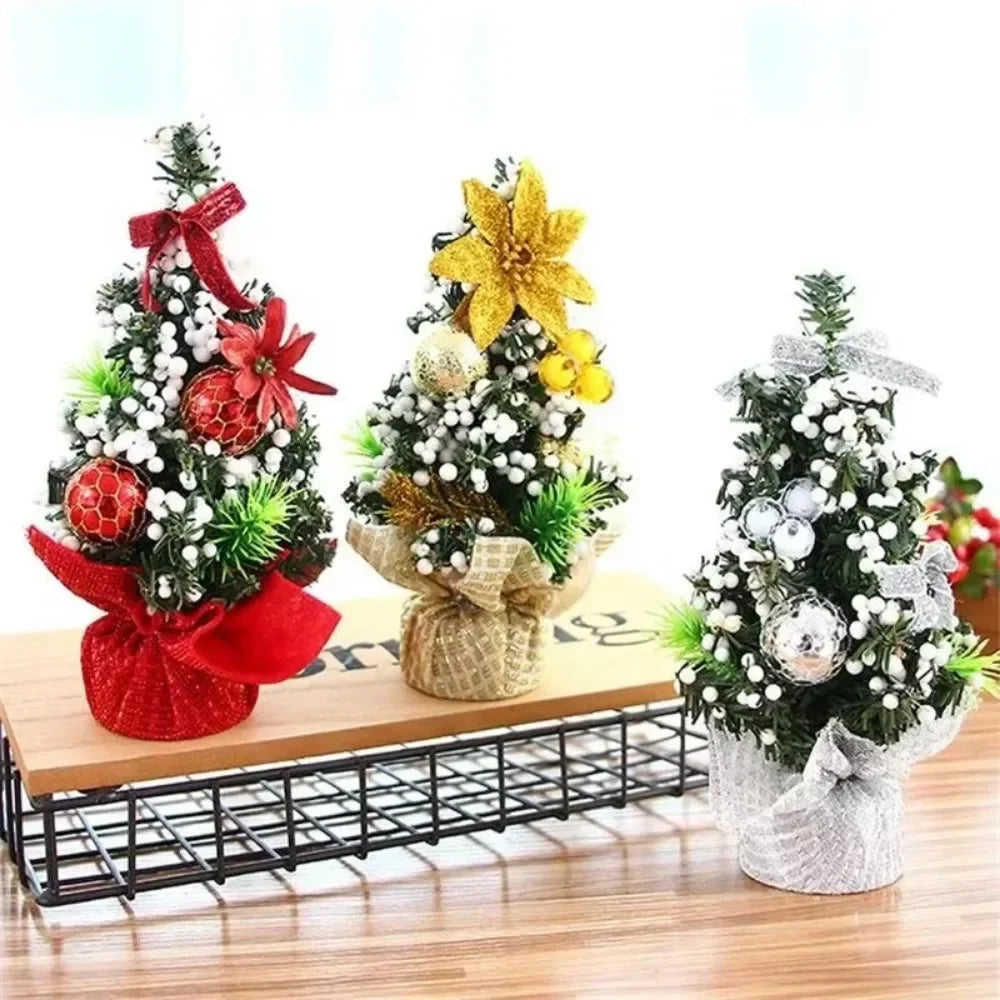 Mini Christmas Tree Table Decoration | Artificial Pine Branches | 20 cm