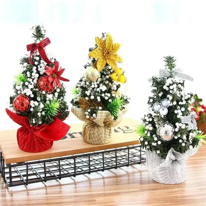 Mini Christmas Tree Table Decoration | Artificial Pine Branches | 20 cm