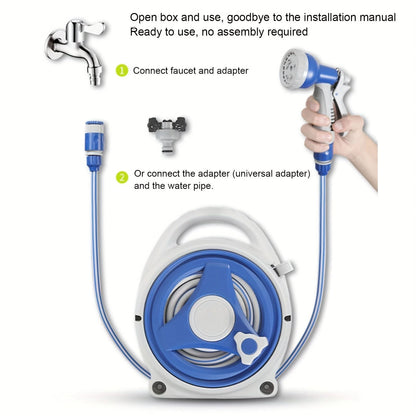 Retractable Hose Reel for Convenient Outdoor Watering