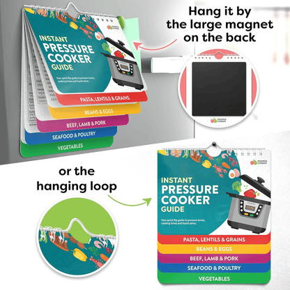 Cooking Guide Booklet with Air Fryer Cheat Sheet Magnets