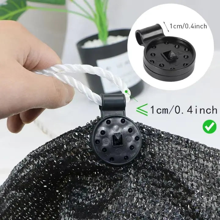 Secure Garden Clips for Shade Sails & Tarps | Durable Fasteners with Twist Lock