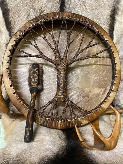 Siberian Shaman Drum "Tree of Life" - Spirit Music Instrument