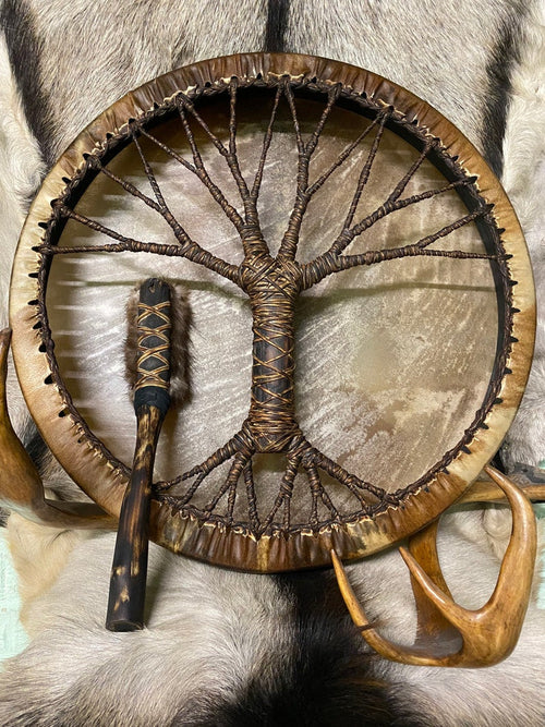 Siberian Shaman Drum "Tree of Life" - Spirit Music Instrument