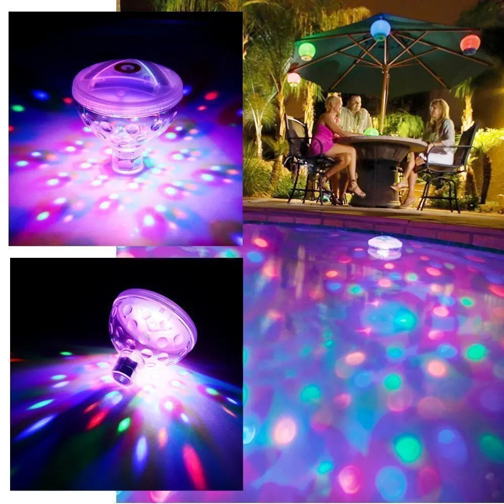 Underwater LED Pool Light with 5 Color Modes – Rechargeable for Pool, Spa & Bathtub
