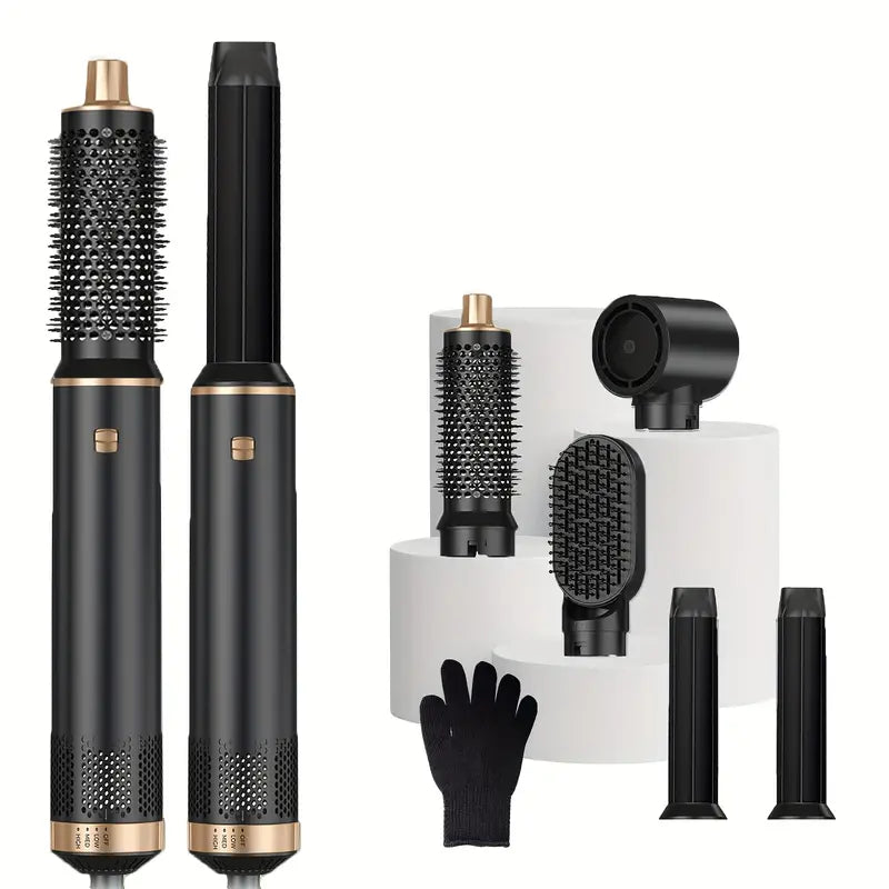 5-in-1 Hair Styling Kit - Hair Dryer, Curling Iron and Straightening Brush