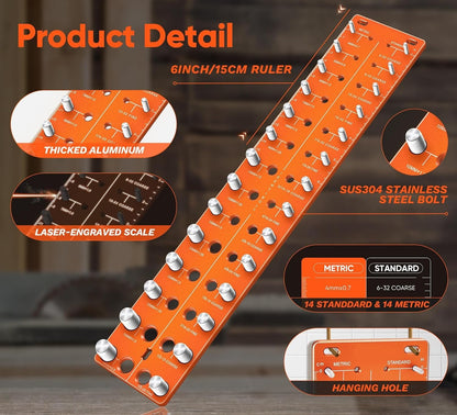 ThreadMaster - Professional Thread Gauge for Nuts and Bolts