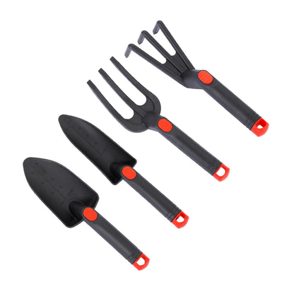 3-Piece Mini Garden Tool Set with Wooden Handles | Trowel and Rake | Perfect for Potted Plants