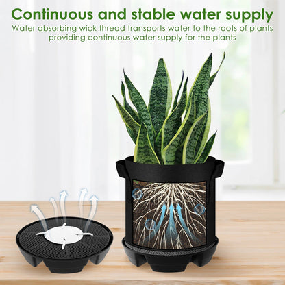 Self-Watering Plant Saucer Set | 2.8L Reservoir Capacity | Pack of 4