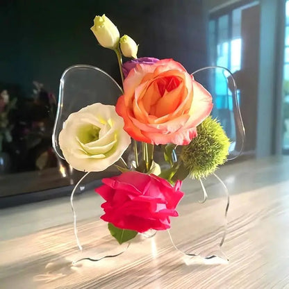 Transparent Butterfly Vase | Decorative Table Vase | Modern Design | Plastic