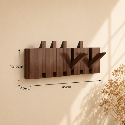 Wall-Mounted Piano Hanger Rack - Space-Saving Wooden Design