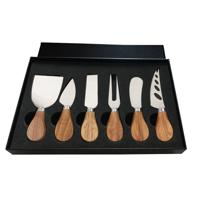Premium 6-Piece Cheese Knife Set for Charcuterie Enthusiasts