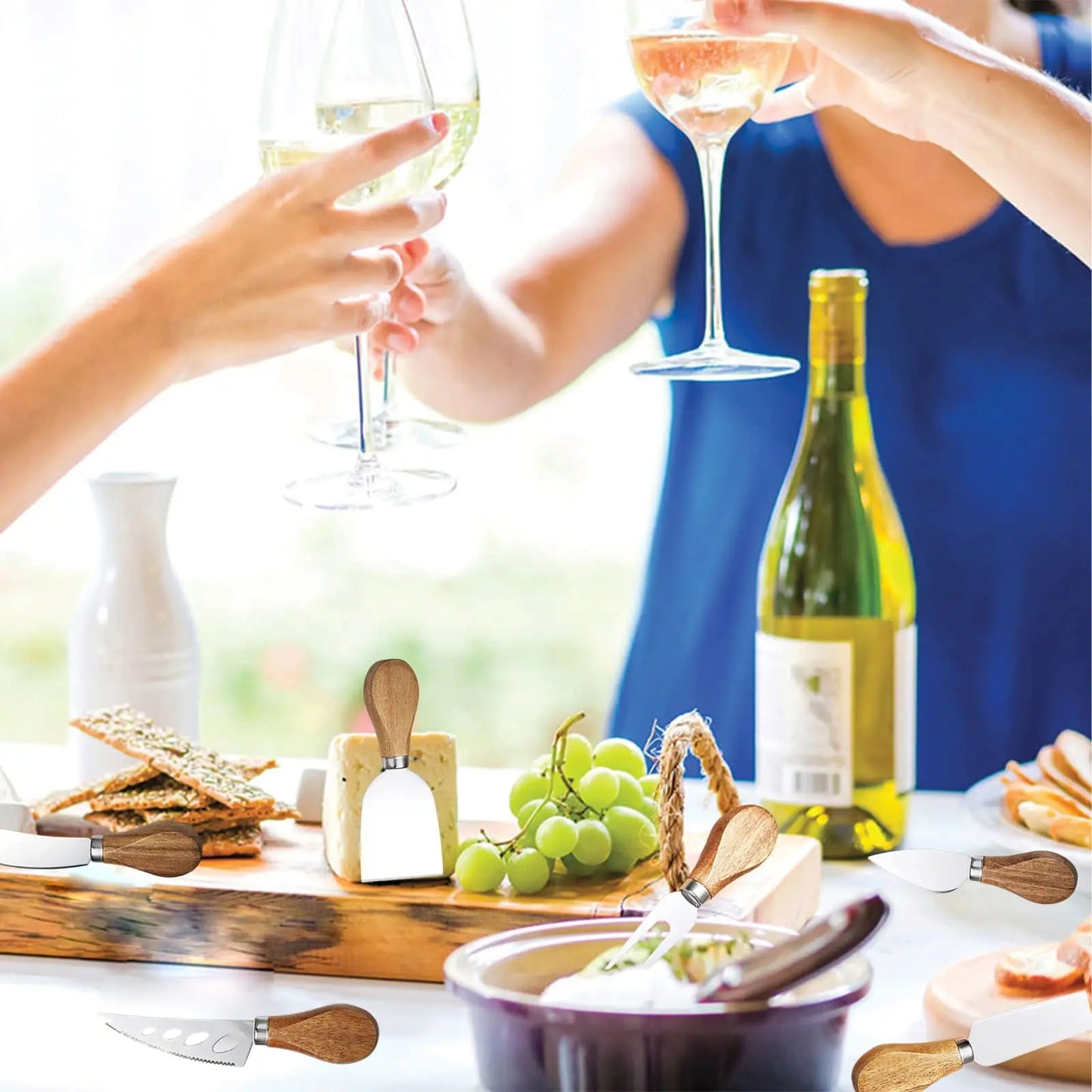 Premium 6-Piece Cheese Knife Set for Charcuterie Enthusiasts