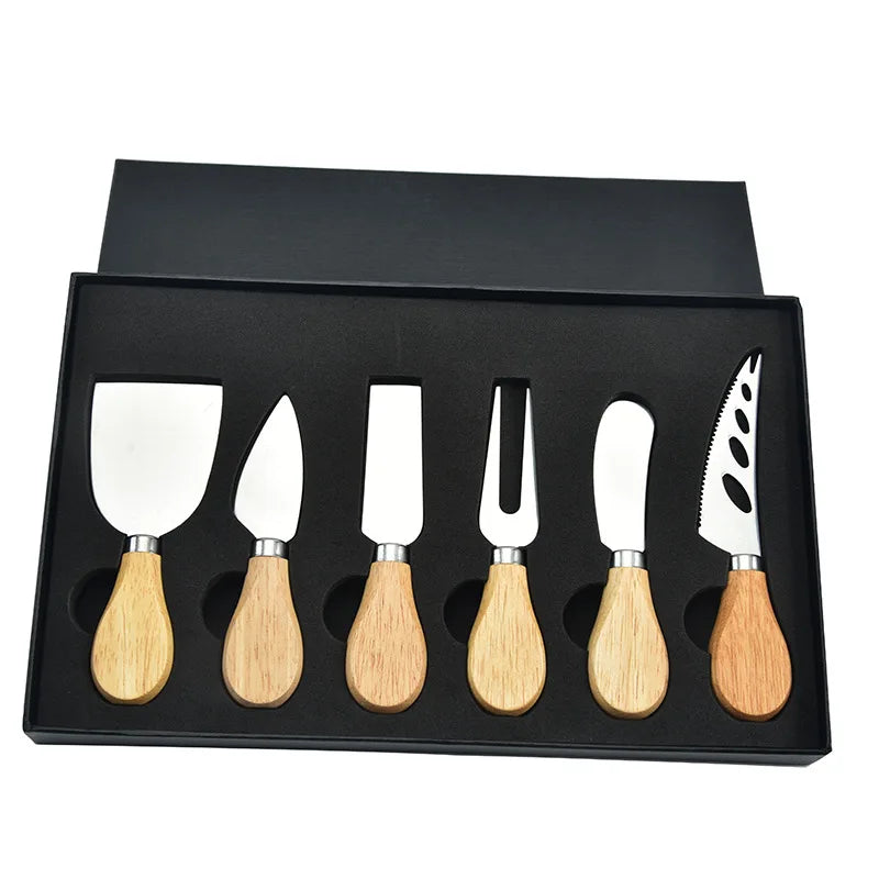 Premium 6-Piece Cheese Knife Set for Charcuterie Enthusiasts