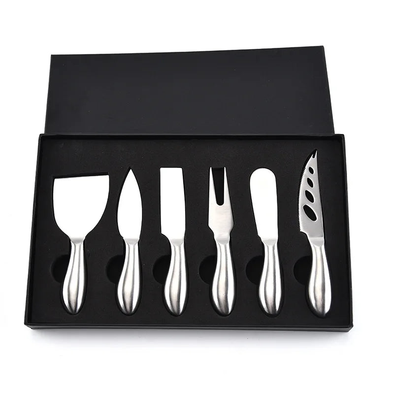 Premium 6-Piece Cheese Knife Set for Charcuterie Enthusiasts