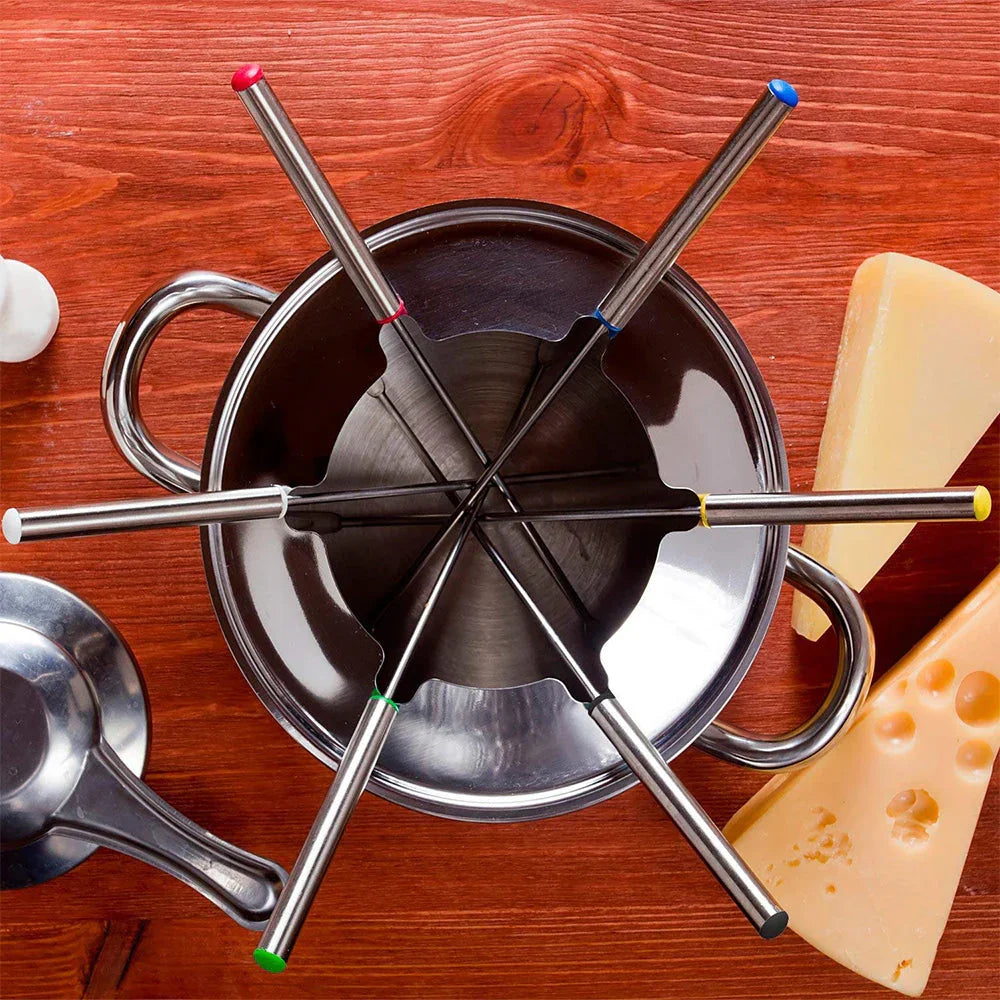 Elegant 6-Piece Stainless Steel Dessert Fork Set for All Occasions
