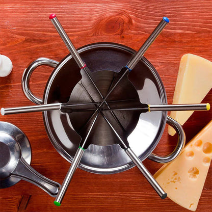 Elegant 6-Piece Stainless Steel Dessert Fork Set for All Occasions