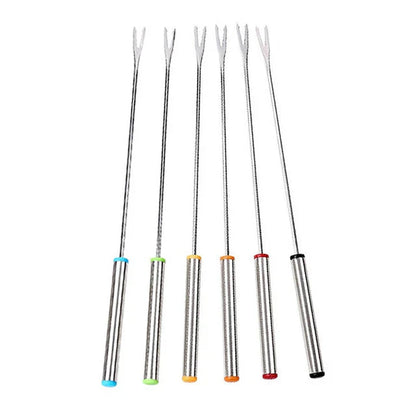 Elegant 6-Piece Stainless Steel Dessert Fork Set for All Occasions