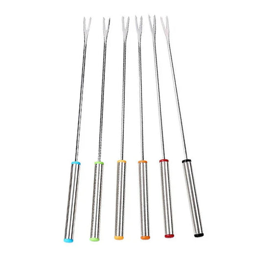 Elegant 6-Piece Stainless Steel Dessert Fork Set for All Occasions
