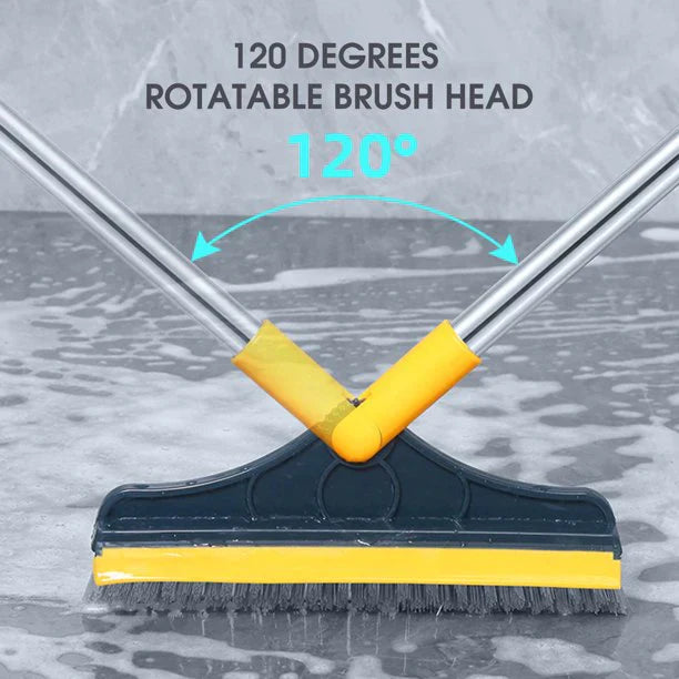Dual-Function Floor Cleaner with Squeegee and Rotating Handle