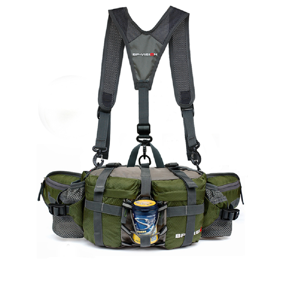 Waterproof Hiking Waist Pack with Holder for Water Bottle