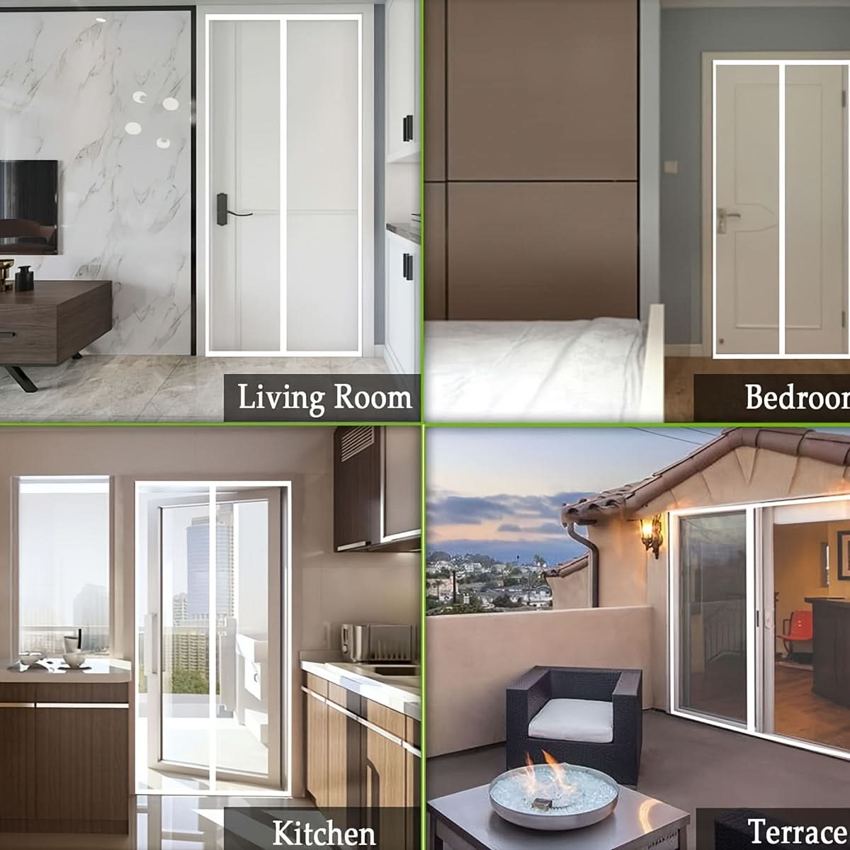 Magnetic Door Curtain for Insect Protection