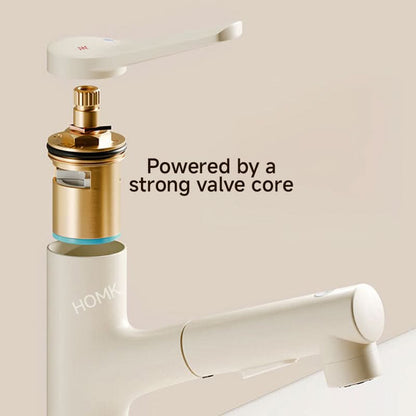 Hot and Cold Sink Faucet with Pull-Out Spray
