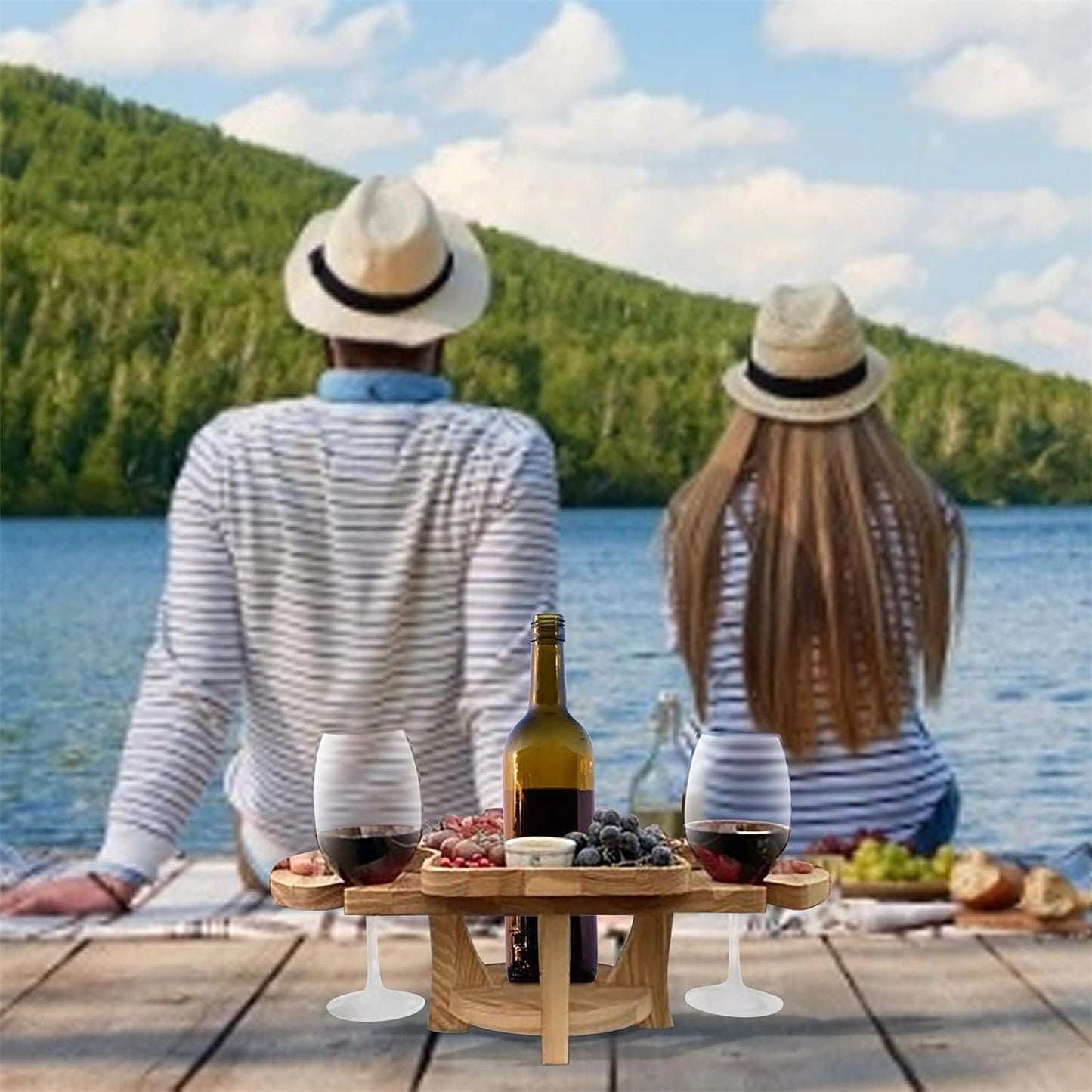 Keep Wine and Snacks Handy for Outdoor Relaxation