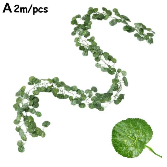 Artificial Ivy Vine | 2 m Hanging Garland | Silk Leaves for Home and Wall Decor