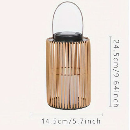 Solar-Powered Lantern for Outdoor Patio and Lawn Illumination