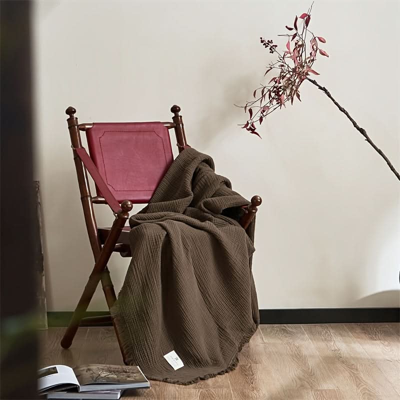 Chic Fringe Throw Blanket for Sophisticated Home Comfort