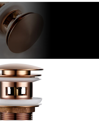 Rose Gold Sink Drain Valve - Taalita Style