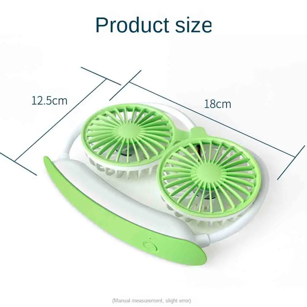 Portable 30 cm Neck Fan | USB Rechargeable Neckband Cooler for Sports, Office & Outdoor