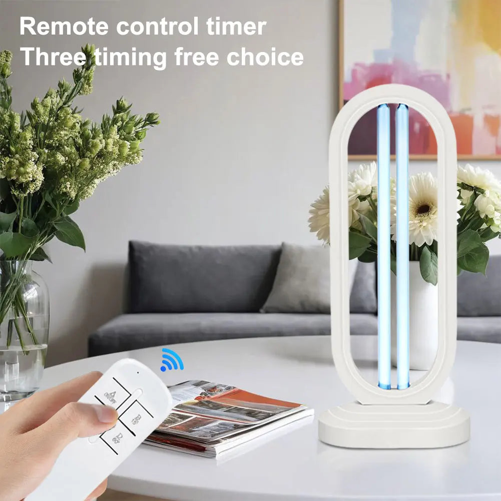 UV-C Sterilization Lamp - 38W with Remote and 3 Timer Settings - 41.5 × 18 cm