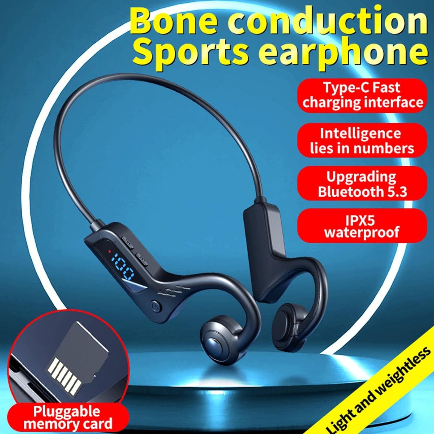 Wireless Open-Ear Headphones Featuring Bone Conduction Technology